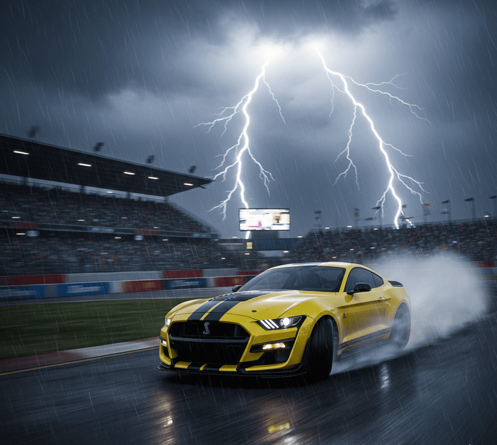 Lançamento de Forza 6: O Guia Completo do Simulador de Corridas 1 Carro Ford GT AMARELO na chuva Forza 6