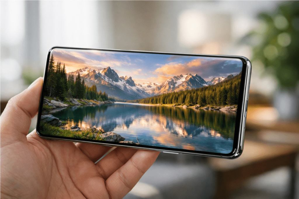 smartphone premium detalhe realista